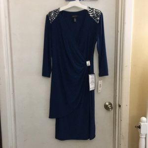 R&M Richards Blue Wrap Dress size 6